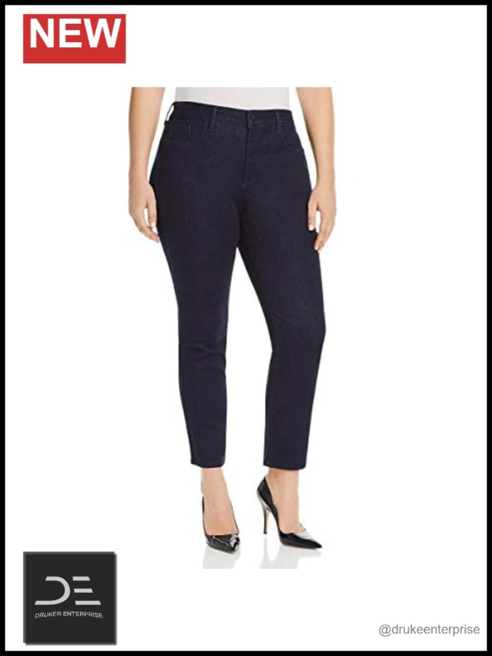 Plus Size Slim Denim Jeans Ladies Stretch High Rise Skinny